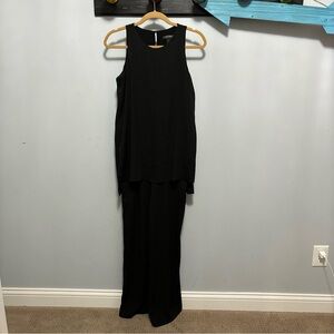 White House Black Market Size 4 Black One Piece layered look Jumper